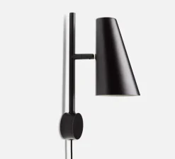 Applique murale, Cono, noir, Ø17cm, H33,3cm - WOUD