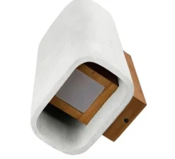 Applique murale, Conteak Indoor, Gris Naturel, LED, dim, 3000K, 600lm, L12,5cm, H24,5cm - LOFTLIGHT