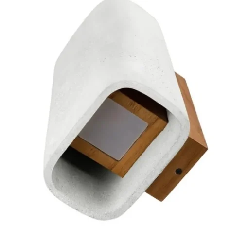 Applique murale, Conteak Indoor, Gris Naturel, LED, dim, 3000K, 600lm, L12,5cm, H24,5cm - LOFTLIGHT