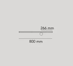 Applique murale, Coordinates Wall 1, champagne, LED, 2700K, 962lm, L80cm, H10cm - Flos