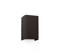Applique murale, Cotton, rectangulaire, 1L, noir mat, L12cm, H20cm - Faro