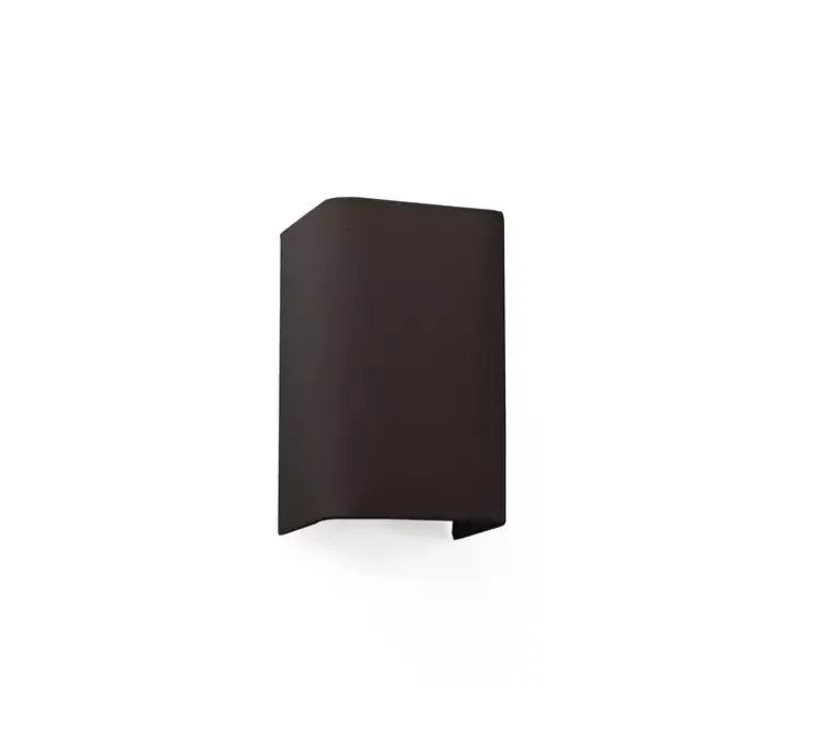 Applique murale, Cotton, rectangulaire, 1L, noir mat, L12cm, H20cm - Faro