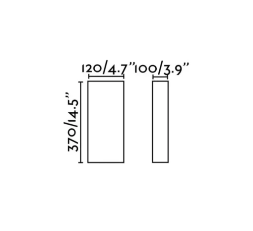 Applique murale, Cotton, vertical, rectangulaire, beige, L12cm, H37cm - Faro