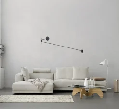 Applique murale, Counterbalance D73N, noir, LED, 2700K, 800lm, L191,6cm, H76,2cm - Luceplan