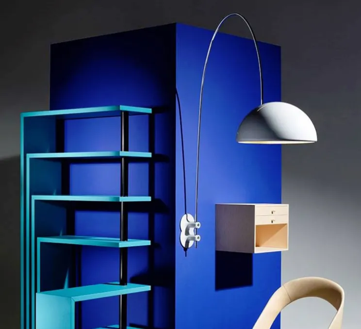 Applique murale, Coupé, blanc, Ø30cm, L154cm - Oluce