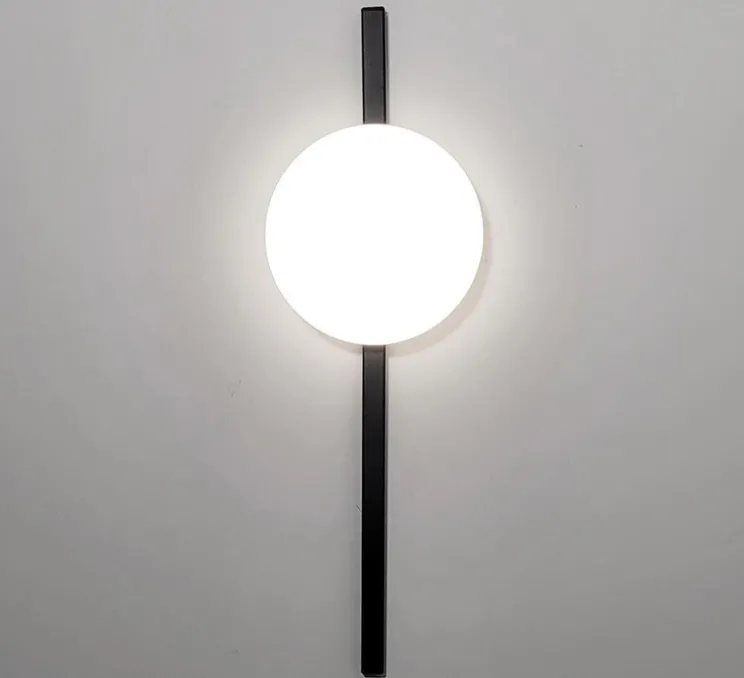 Applique murale, Crosshatch C/W S, noir, LED, dim, 2700K, 1800 lm, Ø18,3cm, H58,6cm - B.lux
