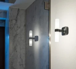 Applique murale, Crown, plaqué noir, dim, L8cm, H21,4cm - Nemo Lighting