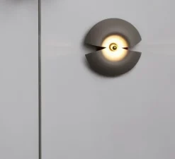 Applique murale, Cycnus, taupe et or , Ø30cm, H14cm - AYTM