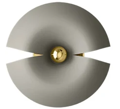 Applique murale, Cycnus, taupe et or , Ø30cm, H14cm - AYTM