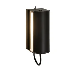 Applique murale, Cylindrique petite, gris anthracite, L16cm, H10,5cm - Charlotte Perriand -Nemo Lighting