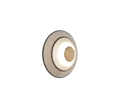 Applique murale, Cymbal S, naturel, LED, Ø34cm, H16cm - Forestier