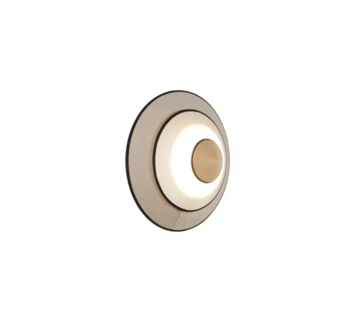 Applique murale, Cymbal S, naturel, LED, Ø34cm, H16cm - Forestier