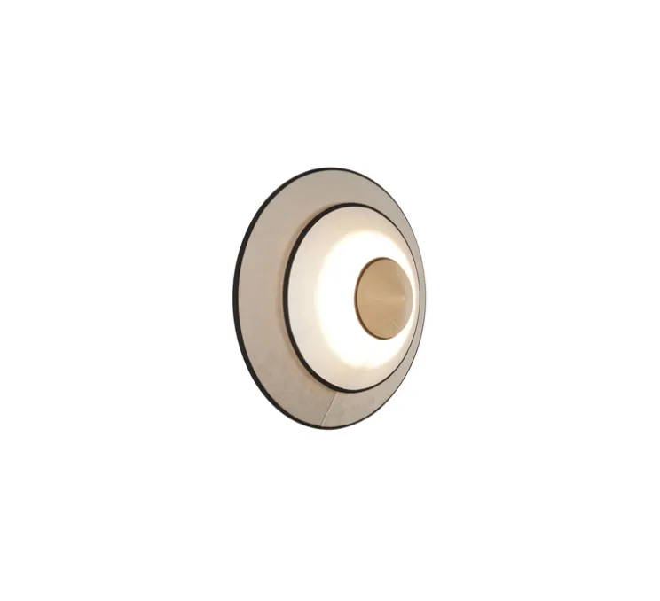 Applique murale, Cymbal S, naturel, LED, Ø34cm, H16cm - Forestier
