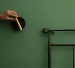 Applique murale, D01, noir et laiton, LED, dim, 2700K, 350 lm, L9cm, H15cm - OliveLab