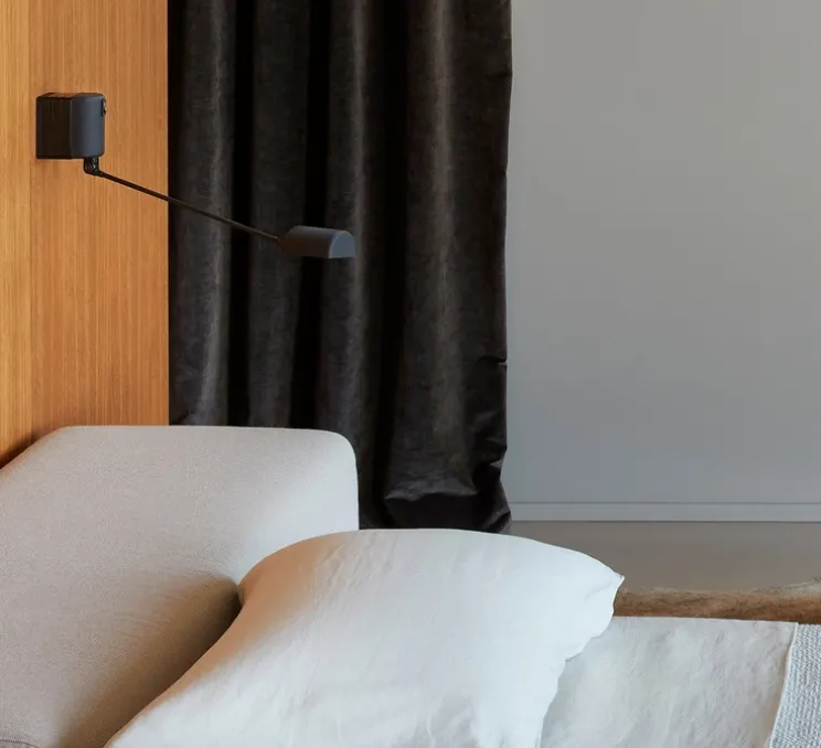 Applique murale, Daphine Parete 20 Led, Noir soft touch, LED, 2700K, 410 lm, L20cm, H8cm - Lumina