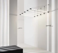 Applique murale, Darf wall surface 1.0 phase-cut dim, noir et blanc, LED, 3000K, 1700lm, L3,3cm, H162,6cm - Wever & Ducré
