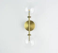 Applique murale, Dawn double, Laiton laqué bruni, L15cm, H47,8cm - Schwung