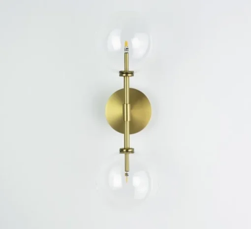 Applique murale, Dawn double, Laiton laqué bruni, L15cm, H47,8cm - Schwung