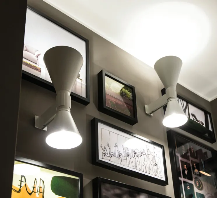 Applique murale, De Marseille, Le Corbusier, blanc, L17cm, H40cm - Nemo Lighting