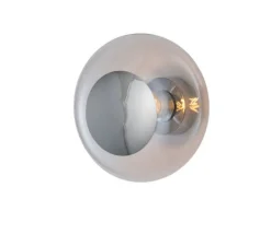 Applique murale de salle de bain, Horizon, transparent, argent, IP44,Ø29cm, H20,5cm - Ebb and Flow
