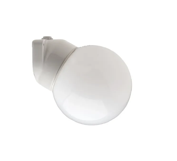 Applique murale de salle de bain, Waterproof, blanc, IP54, Ø16cm, H16cm - Zangra