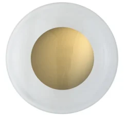 Applique murale de salle de bain, Horizon, transparent, or , IP44,Ø36cm, H22,5cm - Ebb and Flow