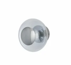 Applique murale de salle de bain, Horizon, Transparent, argent, IP44,Ø21cm, H16,5cm - Ebb and Flow