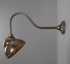 Applique murale d'extérieur, Sanford, laiton antique, IP65, L24cm, H47cm - Mullan Lighting