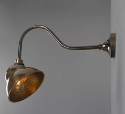 Applique murale d'extérieur, Sanford, laiton antique, IP65, L24cm, H47cm - Mullan Lighting