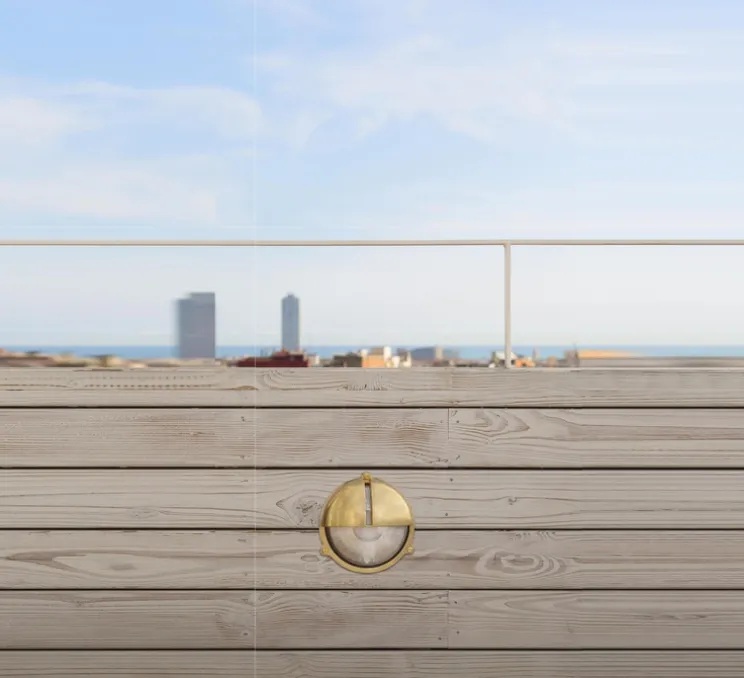 Applique murale d'extérieur, Timon, laiton, IP44, L22,5cm, H22,5cm - FARO