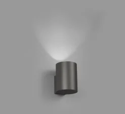 Applique murale d'extérieur, Thon-1, gris foncé, IP65,LED, 3000K, 1200lm, L14cm, H18,5cm - FARO