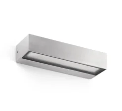 Applique murale d'extérieur, Toluca, Gris, 1000lm, 3000k, LED, L22cm, H6.9cm - Faro