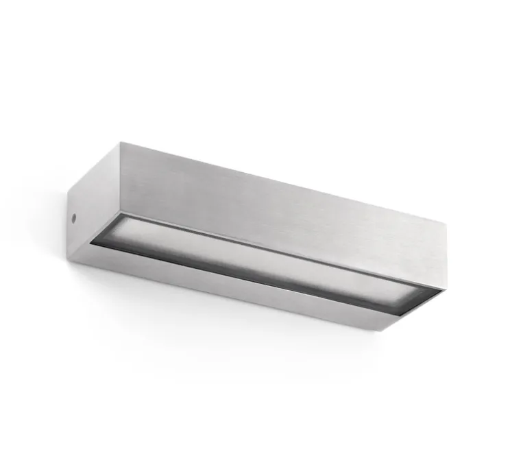 Applique murale d'extérieur, Toluca, Gris, 1000lm, 3000k, LED, L22cm, H6.9cm - Faro