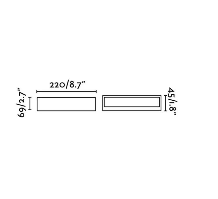 Applique murale d'extérieur, Toluca, Gris, 1000lm, 3000k, LED, L22cm, H6.9cm - Faro