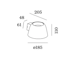 Applique murale d'extérieur, Swam 1.0, noir, IP65,LED, 2700K, 210lm, L18,5cm, H11cm - Wever & Ducré