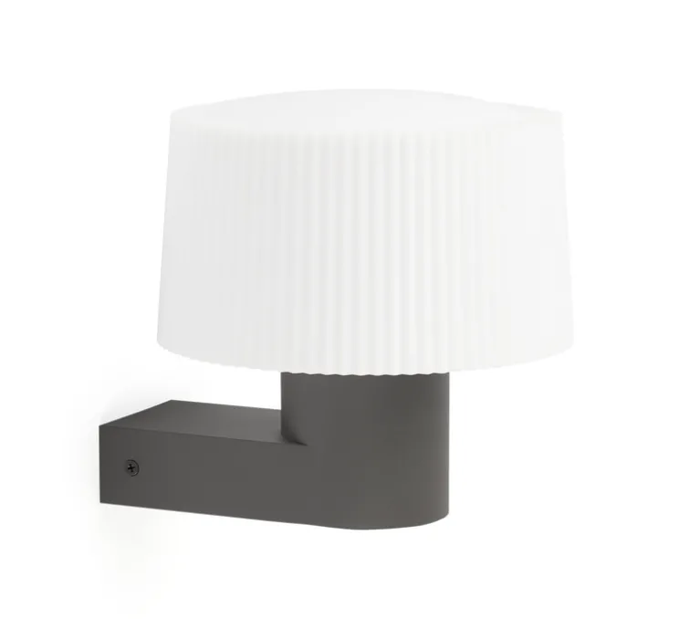 Applique murale d'extérieur, MUFFIN, gris anthracite, H12,4cm - FARO