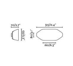 Applique murale d'extérieur, FUTURE, IP44, blanc, L31,5cm, H13,5cm - FARO
