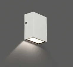 Applique murale d'extérieur, Canon, blanc, LED, 3000K, 130lm, L6cm, H8,5cm, IP44, 120° - Faro