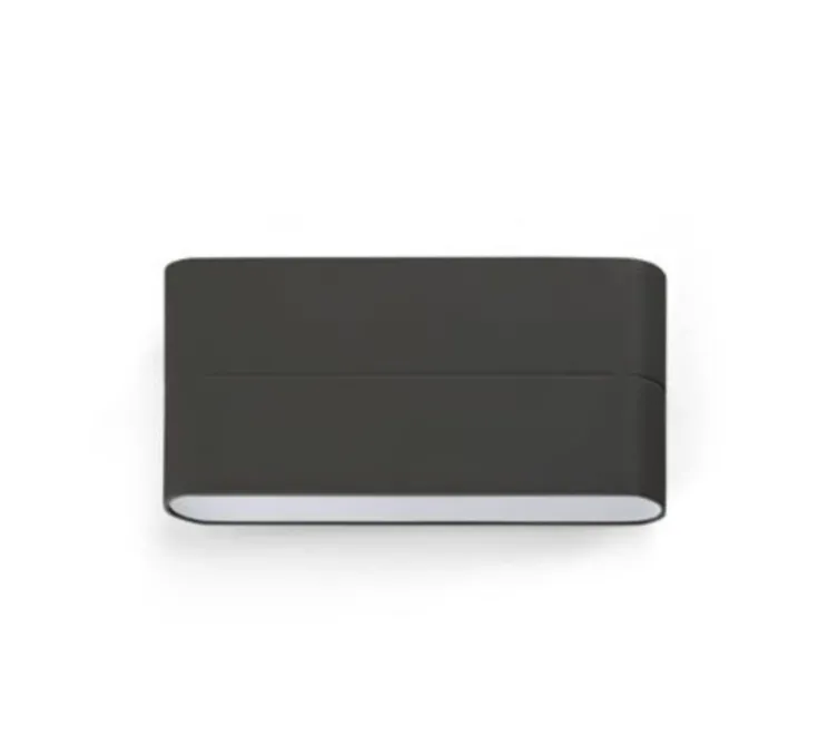 Applique murale d'extérieur, ADAY-2 LED, IP54, gris foncé, L17,5cm, H9cm - FARO