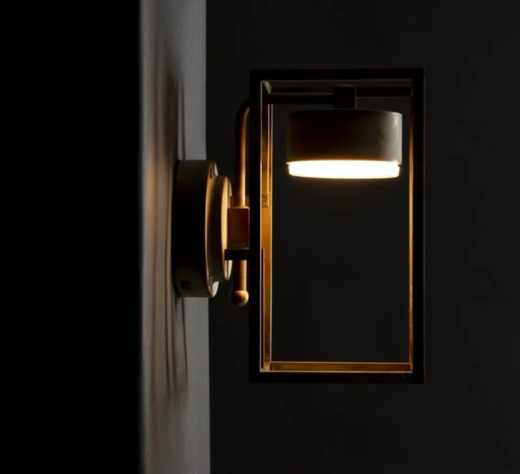 Applique murale d'extérieur, Cubic 3372, cuivre, IP65, LED, 3000K, 1600 lm, L15cm, H27cm - Moretti Luce