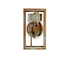 Applique murale d'extérieur, Cubic 3372, cuivre, IP65, LED, 3000K, 1600 lm, L15cm, H27cm - Moretti Luce