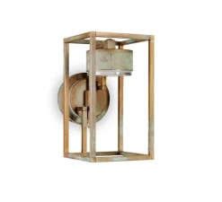 Applique murale d'extérieur, Cubic 3372, cuivre, IP65, LED, 3000K, 1600 lm, L15cm, H27cm - Moretti Luce