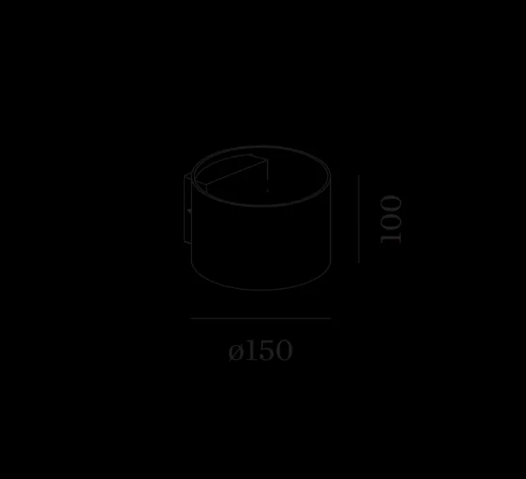 Applique murale d'extérieur, Ray 2.0, noir, IP65,LED, 2700K, 2x 200lm, Ø15cm, H10cm - Wever & Ducré