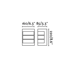 Applique murale d'extérieur, Cela-2, inox, IP54, L16cm, H22cm - Faro