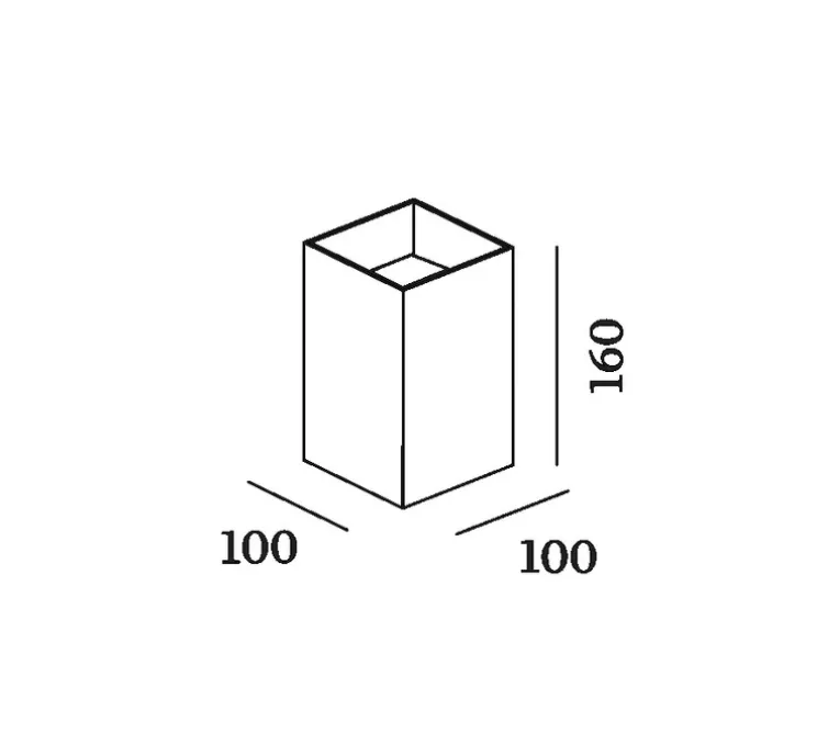 Applique murale d'extérieur, Box 3.0, Up or Down, bronze, IP65,LED, 2700K, 400lm, Ø10cm, H16cm - Wever&Ducré