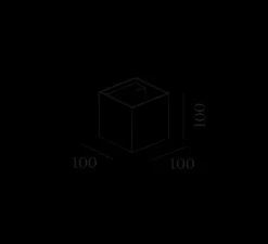 Applique murale d'extérieur, Box 2.0 up & down, bronze, IP65,LED, 2700K, 2x200lm, Ø10cm, H10cm - Wever&Ducré