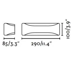 Applique murale d'extérieur, VIEW, gris foncé, IP54, H10cm - FARO