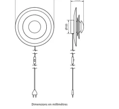 Applique murale, Diablo, Laiton, Ø30cm, H10,5cm - Belid