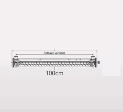 Applique murale, Dimmable, Elgar Coal, noir, LED, L100cm, H7cm - Sammode