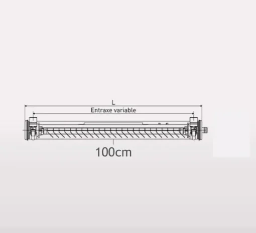 Applique murale, Dimmable, Elgar Coal, noir, LED, L100cm, H7cm - Sammode